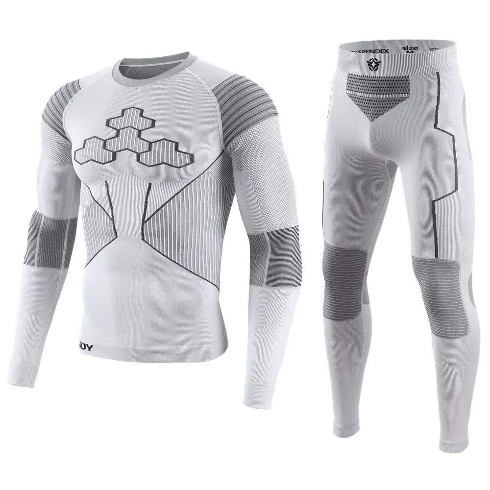 Thermal Underwear Set Men Boy Skiing Underwear Set Fitness Workout Thermal Gym Ski Snowboarding Hiking Sport Running Yoga Exercise Suit Long Johns A81