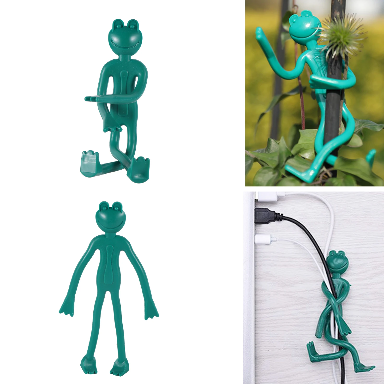 Cute Frog Cable Management Strap Buckle Desktop Organizer Bundle Tie Earphone Data Cable Collation Rope Cord
