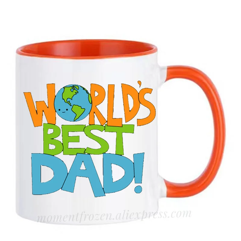 

World's Best Dad Mugs Milk Cocoa Coffee Mugen Fathers Papa Cups Drinkware Teaware Tableware Coffeeware Home Decal Daddy Gifts