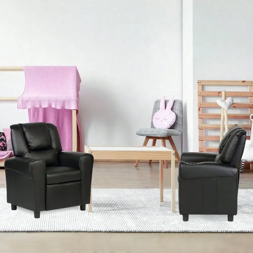 Sofa Recliner Couch Armchair W/Footrest Cup Holder Living Room Bedroom New 3