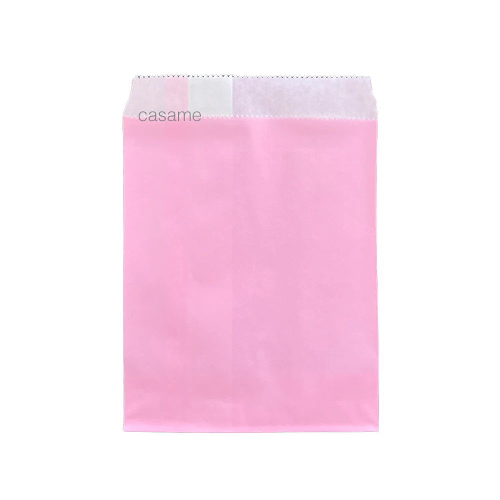 25/50/100 Pcs regalo di colore carta Kraft sacchetto di caramelle Snack cibo sacchetto di sicurezza regalo di nascita sacchetto di imballaggio per gli ospiti