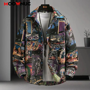Camicia casual Primavera Autunno Abbigliamento uomo Camicetta streetwear da uomo maschile Camicia invernale Streetdress Camicia moda Hombre elegante popolare