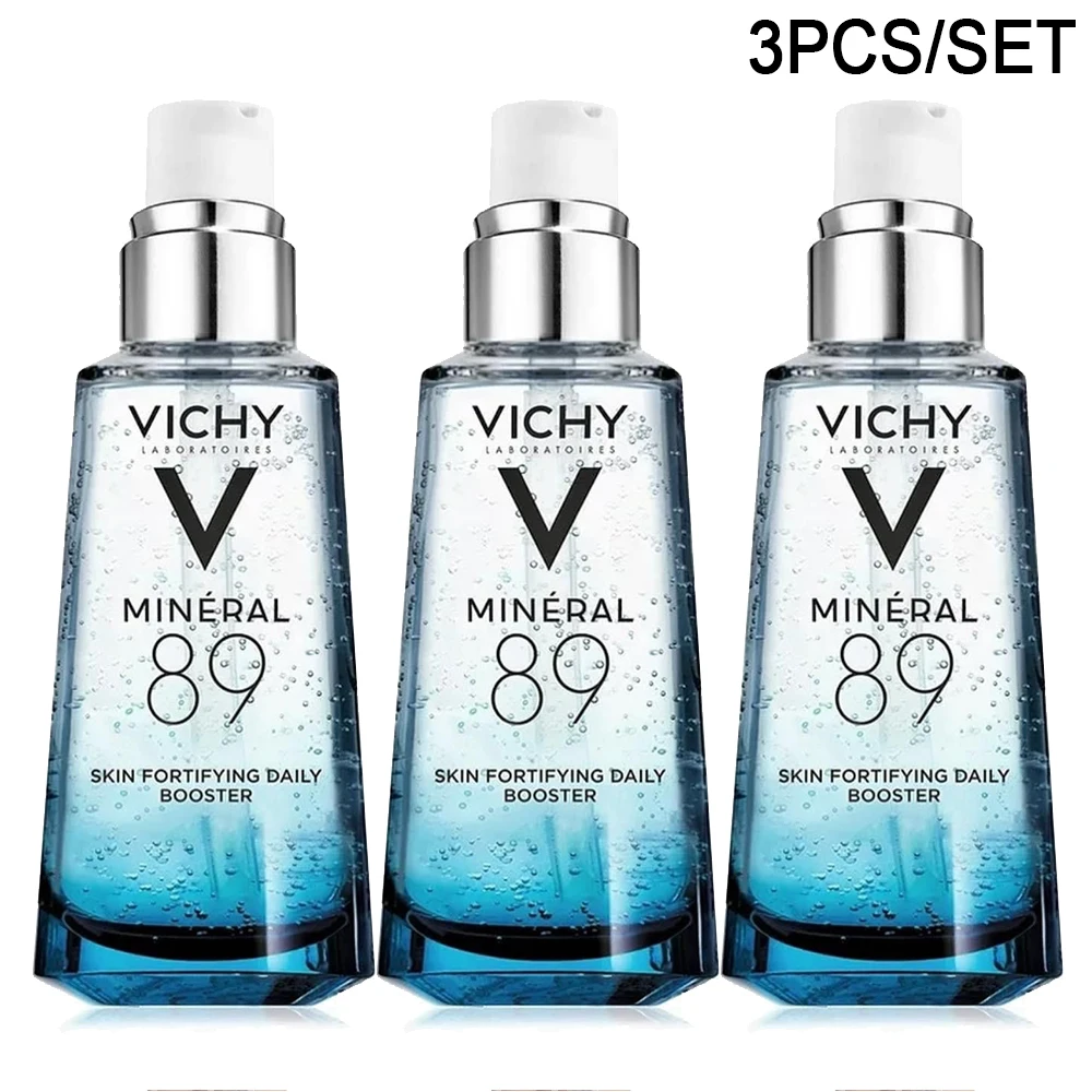 

3PCS Vichy Mineral 89 Pure Hyaluronic Acid Facial Essence Daily Booster Moisturizing Serum Suitable For Sensitive Dry Skin 50ml