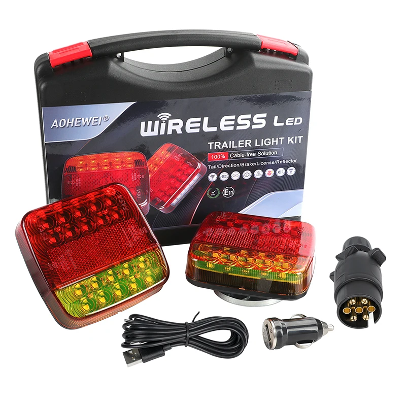 Kit Luci Posteriori Per Rimorchio - Fanali Camion Con Spina 13 Poli, Cavo 5,5m, ECE-Approved, Per Caravan - Foto 13