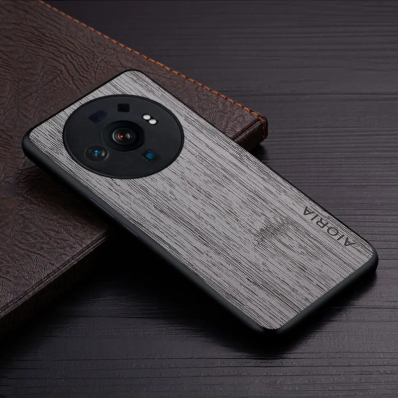 Luxury Bamboo Wood Pattern Leather Flip Case Cover