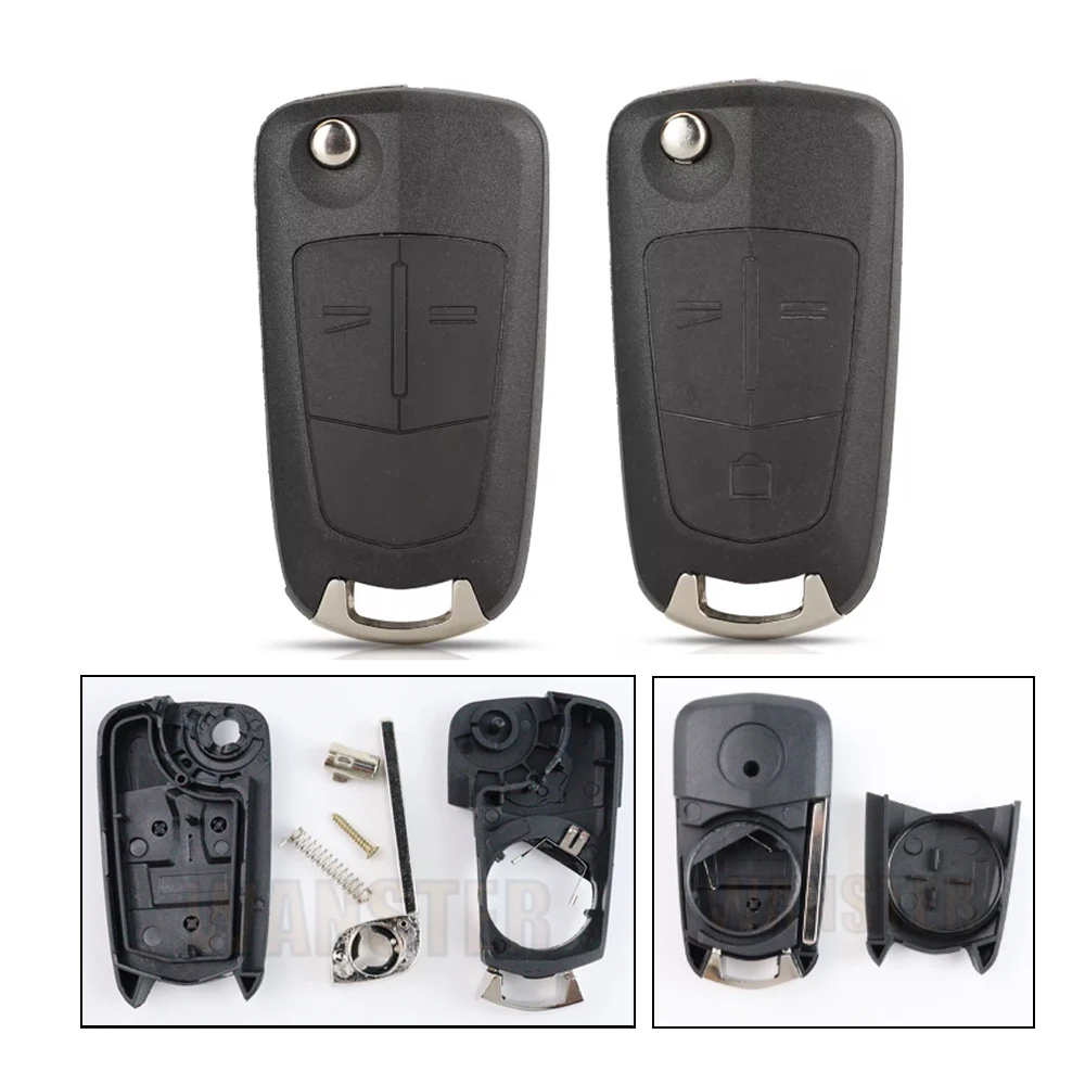 2 3 ปุ่มกุญแจรถ Fob กรณีเชลล์สําหรับ Opel Corsa D Vauxhall Astra H Vectra C Zafira Astra Vectra Signum