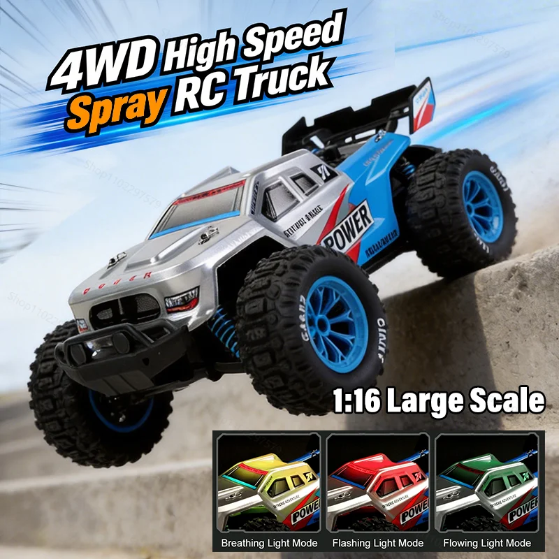 Camion RC 1:16 Tout-Terrain 3 Vitesses LED Pulvérisation