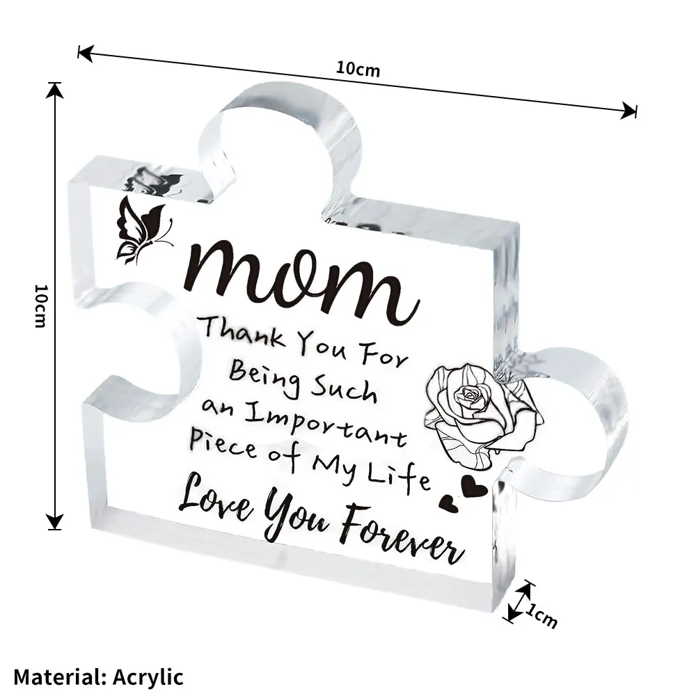 Lupia - Portafoto Targa 15x20 cm SUPER MAMMA con protezione in Vetro e supporto da tavolo in legno, senza Cornice, Idea Regalo con Scatola e poster grafica per la festa della mamma