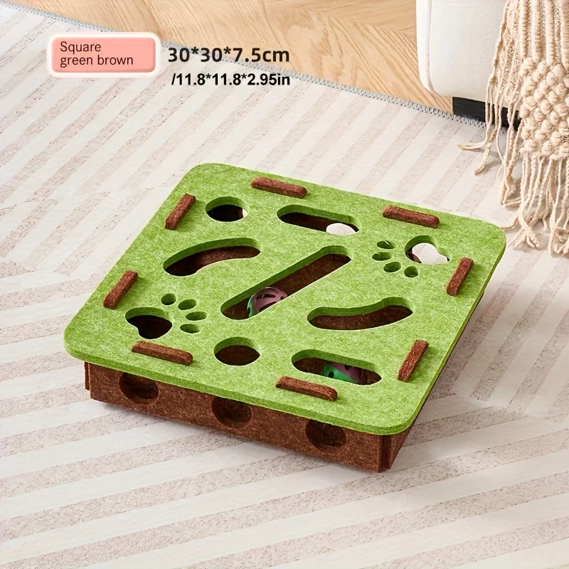 Interactive Cat Toy - Maze Tunnel  Bell for Playtime  Mental Engagement