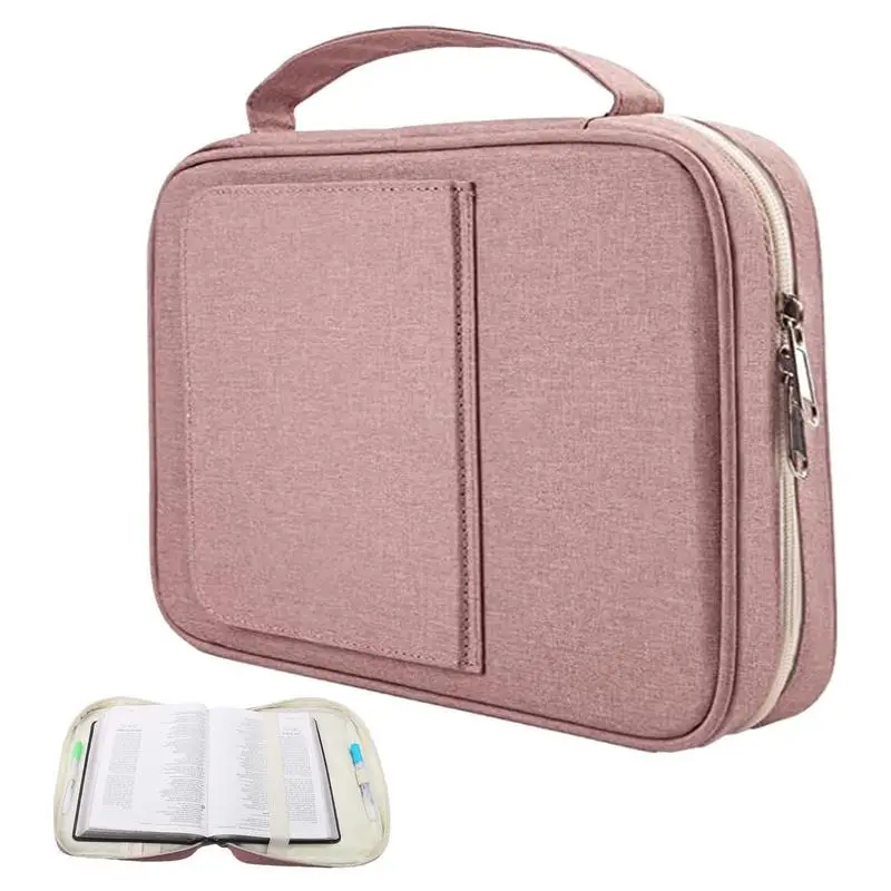 

Bible Storage Bag Bible Protective Case With Book Stand Water-resistant Study Bible Holder Pockets For Christmas Church Prayer