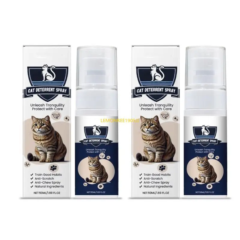 62CE 2 Bottle 50ml Pet Training Sprayer Prevents Chewing Furniture And Household Items