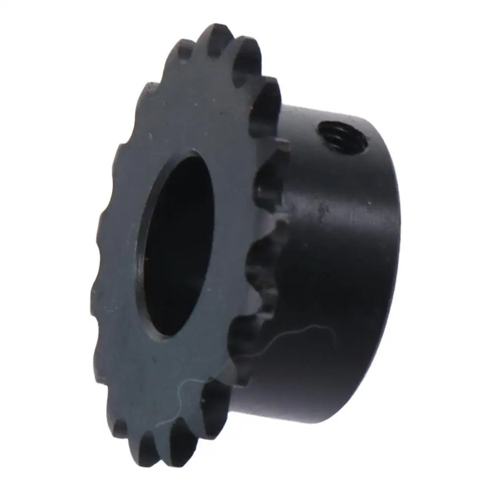 Description Picture 3 of item25 Chain 17 Tooth Gear Single Strand 1/4" Pitch Black Oxide Roller Sprockets C45 Carbon Steel for ISO 04C