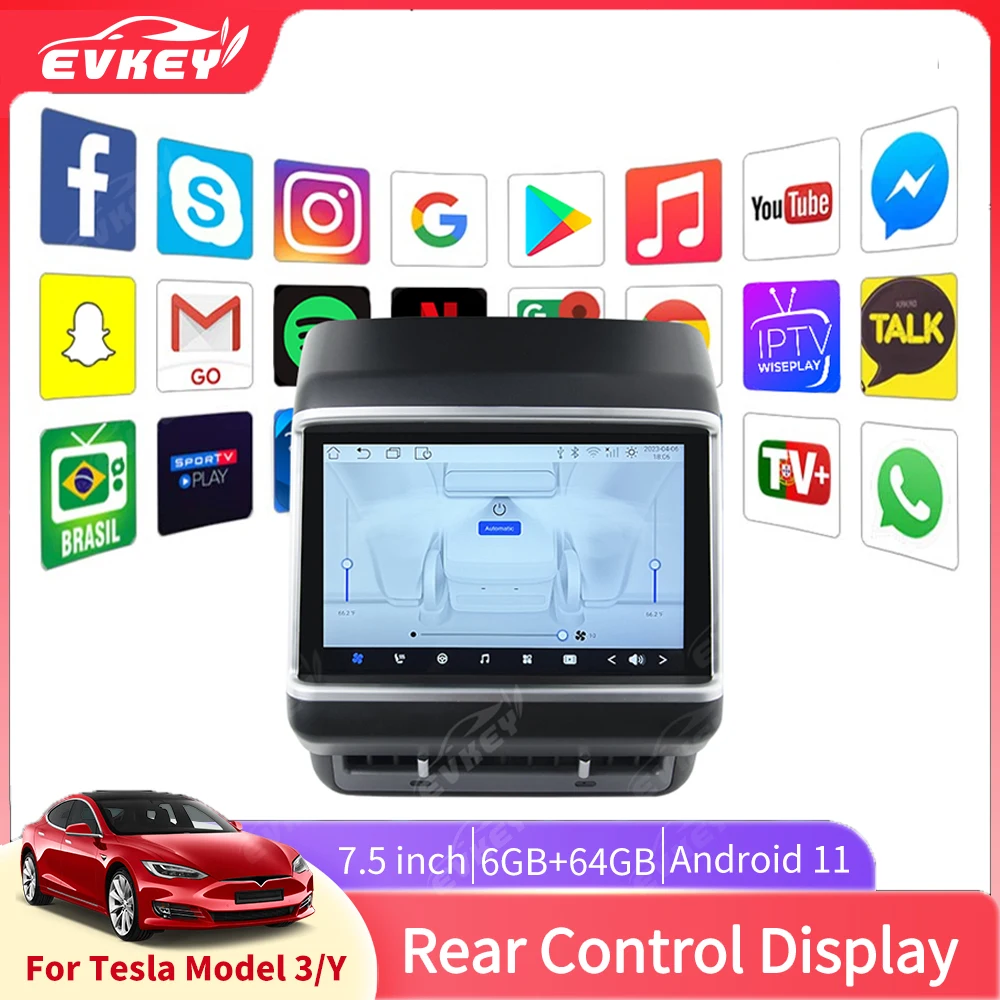 Tesla Rear Ac Screen EVKEY-7-5-inch-Screen-For-Tesla-Rear-Display-Air-Conditioner-Control ...