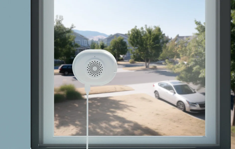 Camera used in apartment window setup