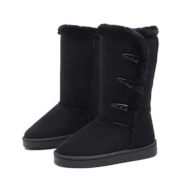 Winter Women Boots Platform Shoes Keep Warm Mid-Calf Snow Boots Ladies Lace-up Comfortable Quality Waterproof Zapatos Mujer