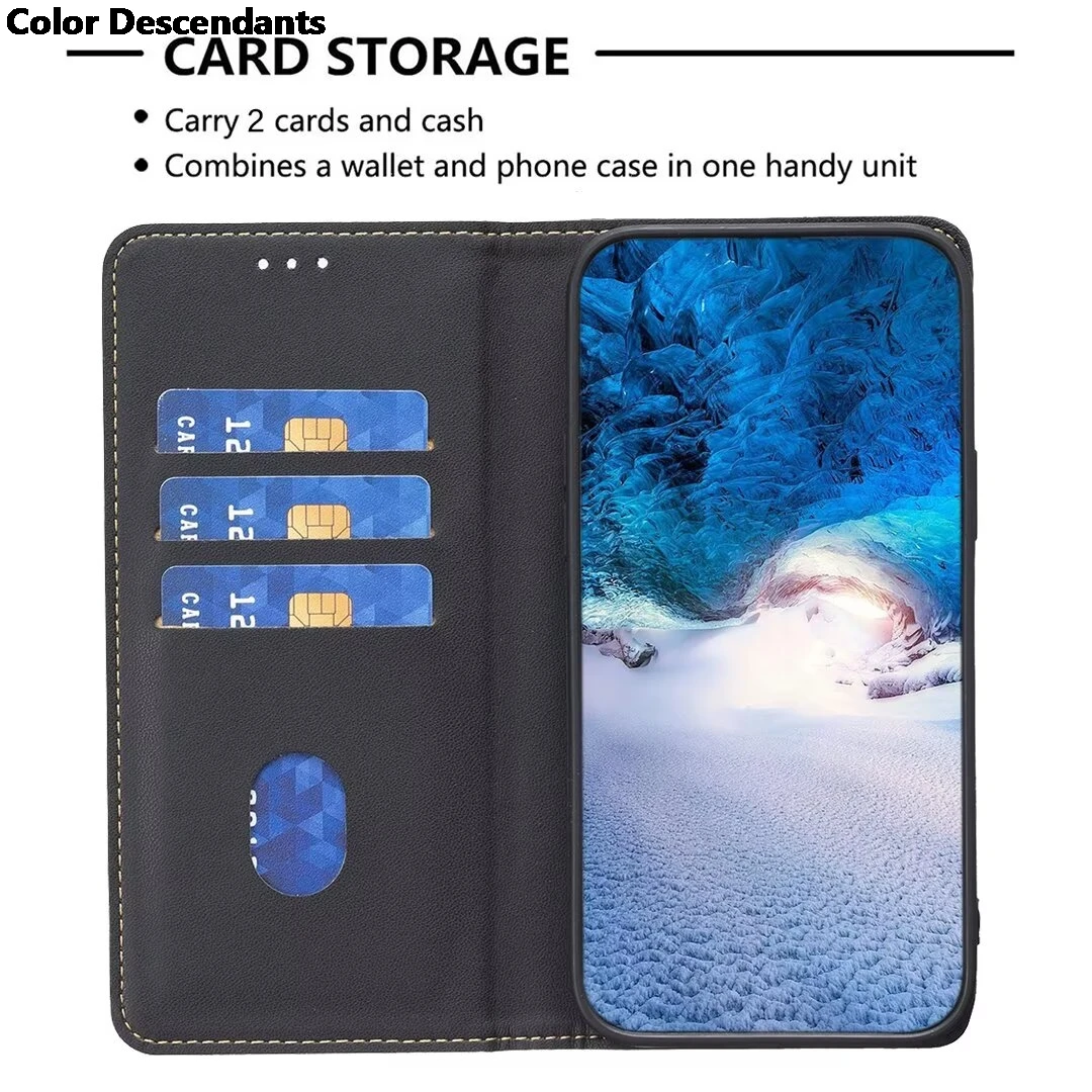 Wallet Slot Magnetic Flip Leather Case - Premium Protective Cover with Card Holder