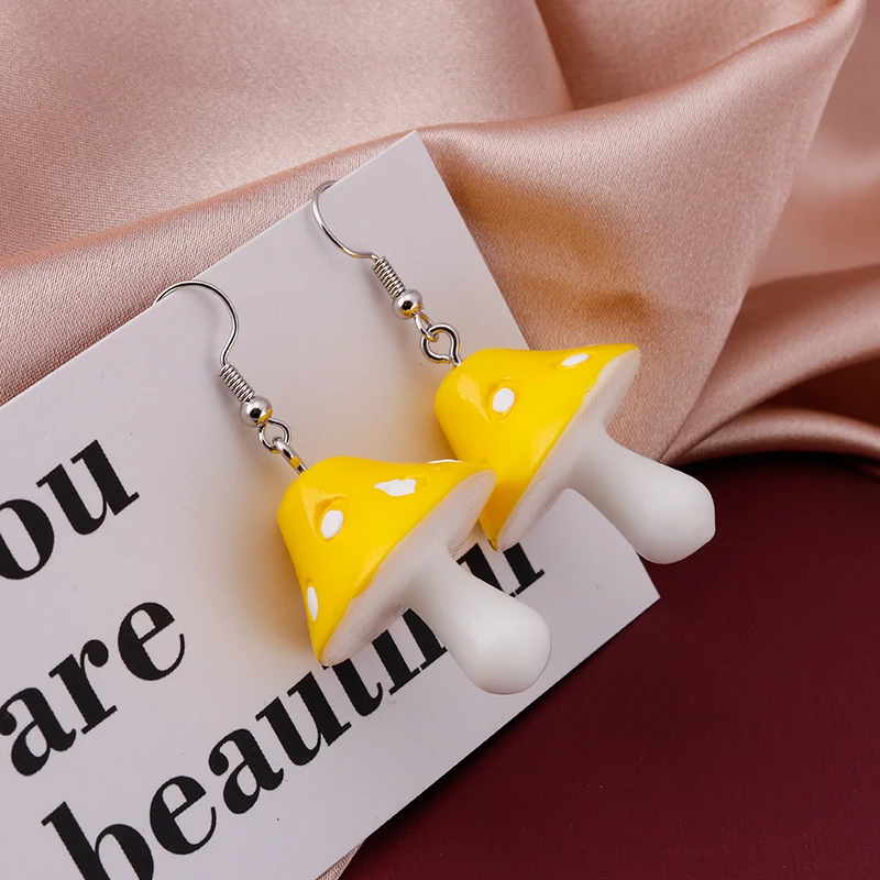 1 paar Kreative Niedlichen Gummibärchen Ohrringe für Frauen Candy Farben Tier Ente Blume Wolken Anhänger Baumeln Ohrringe für Mädchen geschenk – Detail 13