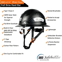 Full Brim Safety Helmet with Visor