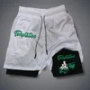 Green Dollar Printed Shorts Summer 2-in-1 Compression Double Layer Shorts Quick-Drying Running Jogging Sportwear Workout Shorts 3