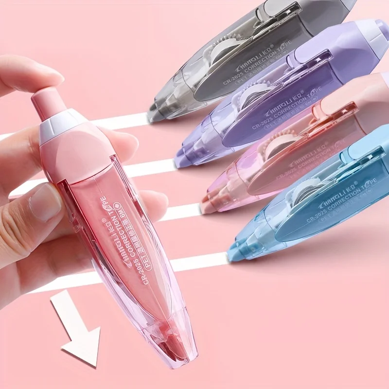 Creative Morandi Color Retractable Correction Tape Student Portable Corrective Tape