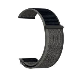 Soft Nylon Wristband - Comfortable Replacement Strap, 22mm Bracelet - 9 Peak pro (Gray)