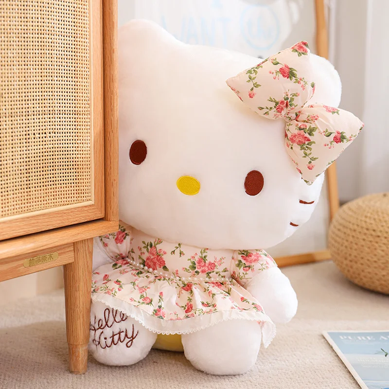 Sanrio Plush Big Size Lovely Flower Hello Kitty Peluche Plush Kawaii Toy Kid Gift