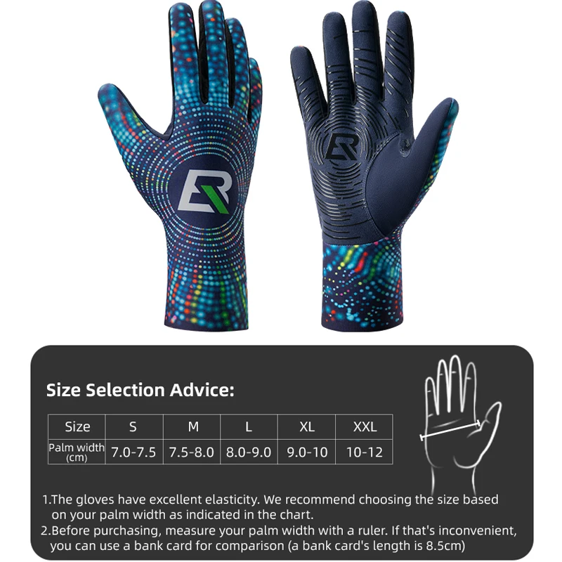 ROCKBROS Cycling Gloves Winter Warm Fleece Long Finger Gloves Mountain Road Cycling Gloves Full Finger Lengthened Wrist Guards 4