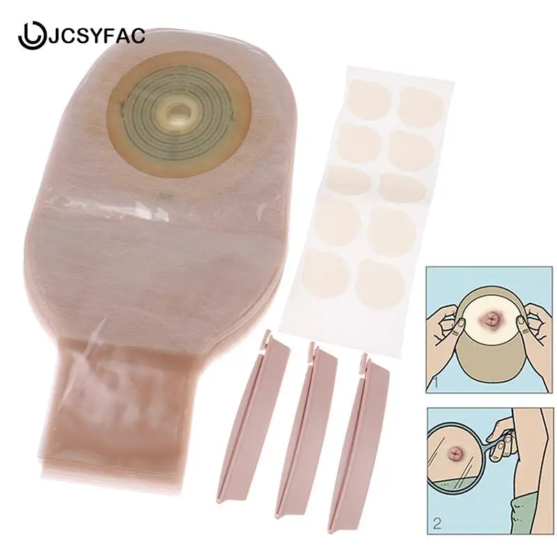10PcsOnepieceColostomyBagsDisposableOstomyDrainableSingleTie