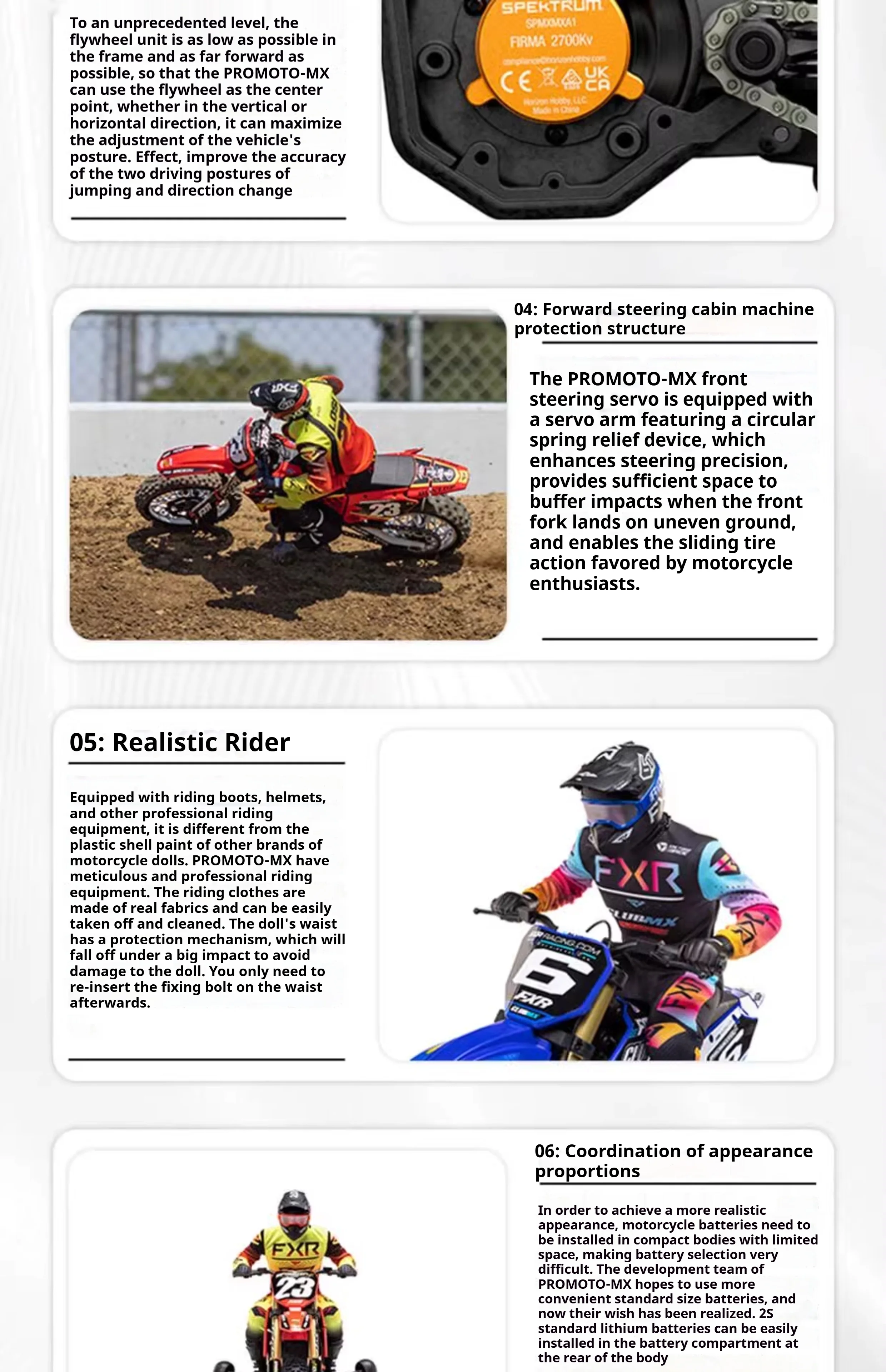 Coche modelo RC Losi 1/4 Promoto MX motocicleta de control remoto carreras todoterreno sin escobillas RTR