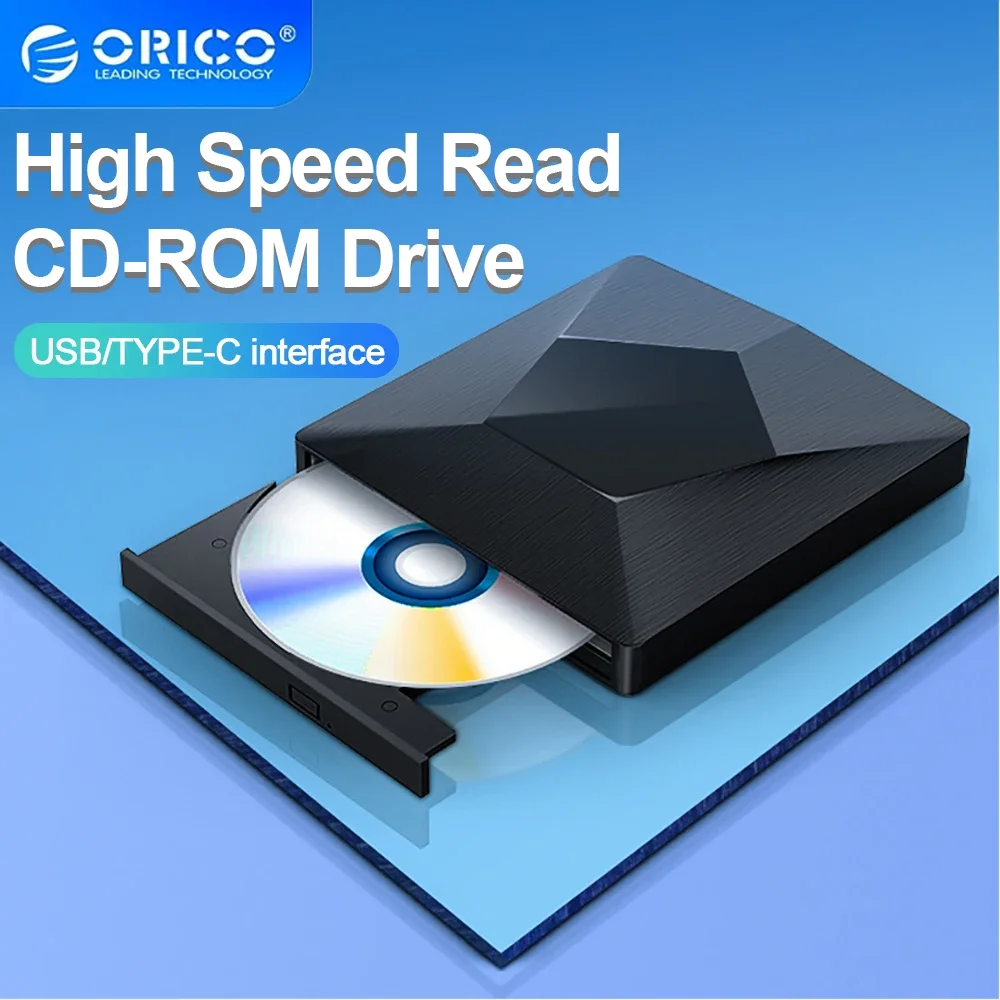 ORICO External USB 3.0 Optical Driver CD/DVD-ROM Combo DVD RW ROM Burner Writer Recorder for Desktop Laptop Windows Mac OS