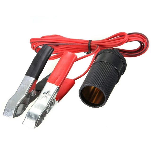 12V 24V Auto Zigarette Leichter Weibliche Terminal Alligator Clip