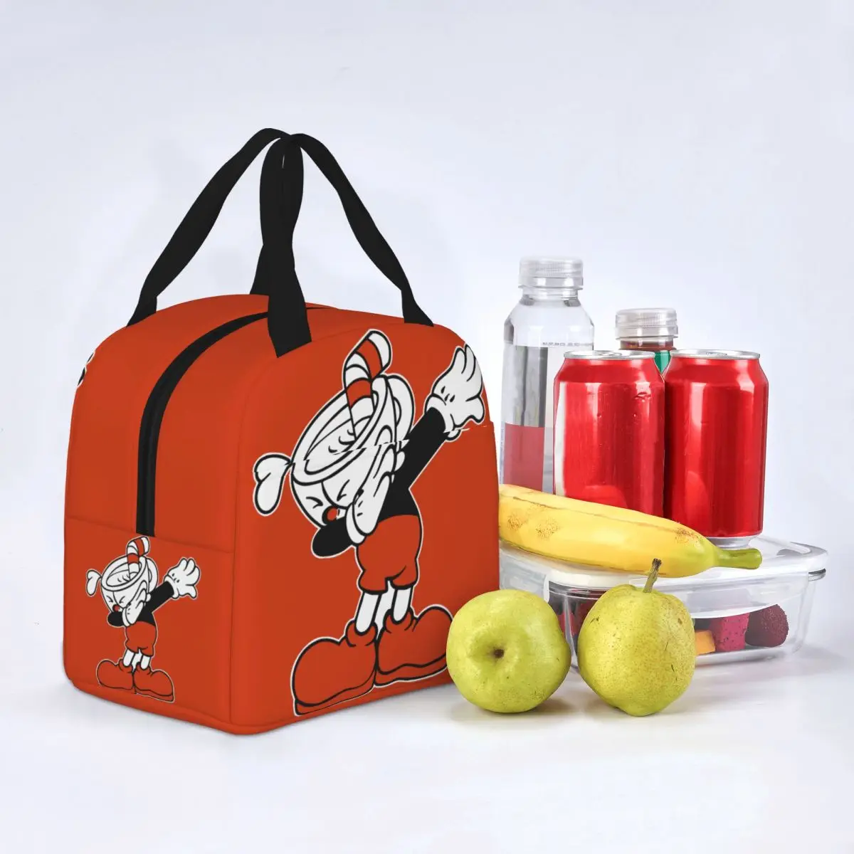 The Cuphead Still Life Cup Insulated Lunch Bag Thermal Bag Reusable Game Anime Large Tote Lunch Box Food Storage Bags Picnic