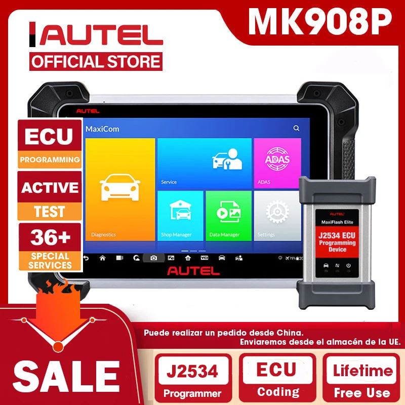 MK908P Automotive Diagnostic Scan Tool Advanced Full System Scanner with ECU Coding and J2534 ECU Programming With TS401 Autel Maxisys Pro 