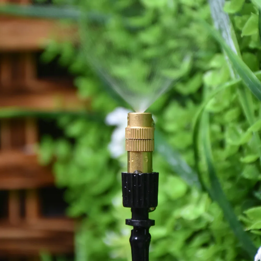 1/4 Inch Nozzle Dripper Watering Sprayer Misting Sprinkler With Hose Tee Barb Thread Connector For Garden Irrigation System