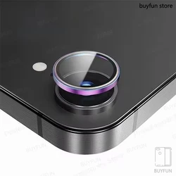 Premium Alloy Ring Camera Protector Case with Tempered Glass Lens Cover - iPhone 17 e (Colorful - 04)