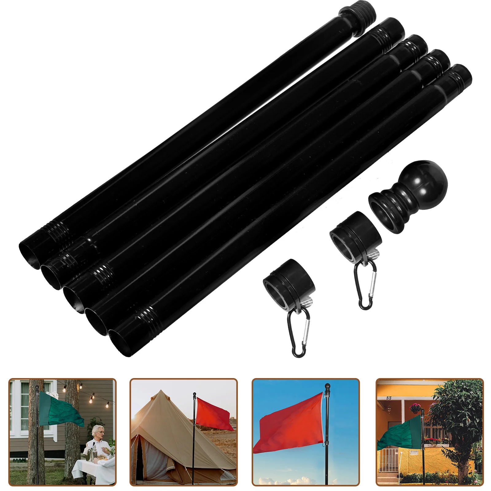 

Flagpole Garden Flagpole Rotary Hangers Truck Wall-Mounted Outside For Outdoor Stainless Steel Decorative Flags Outer Mast