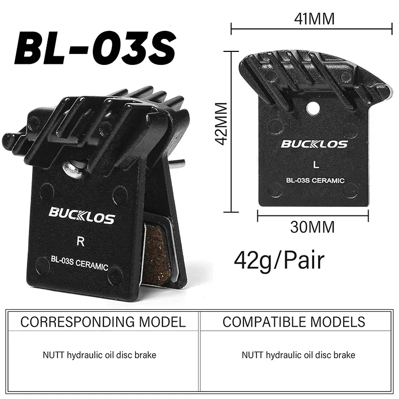 Mtb Brake Pad Heat Dissipation Bicycle Ceramic Brake Pads Nutt Hydraulic Oil Dis