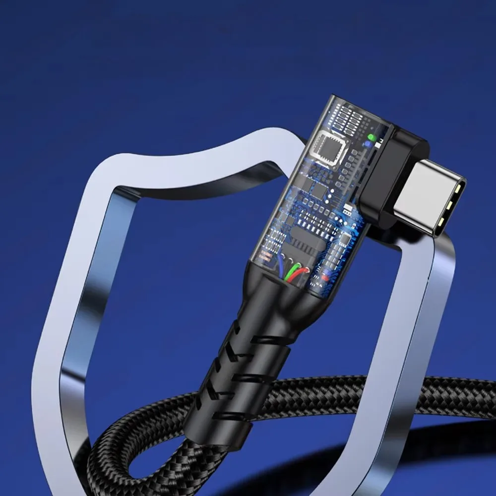 PD 240W 5A 엘보우 USB 5.0 80Gbps 데이터 케이블 썬더볼트 5 타입 C 고속 충전 케이블 맥북 맥 프로 에어 SSD 태블릿 노트북용