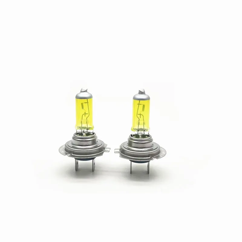 2 Pcs H7 12V 55W Yellow Lights 3000K Car Lights Accessories Headlight Auto Fog Lamps Halogen Bulbs 4