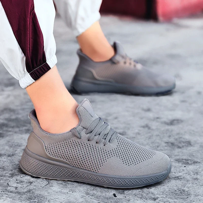 

Men's Shoes 2023 Brand Lace Up Men's Vulcanize Shoes Autumn Solid Net Grid Low-heeled Casual Breathable Outdoor Sport Shoes Men