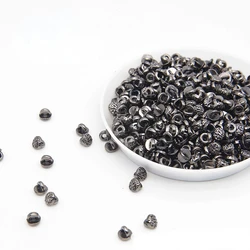 Mini 4mm Round Buttons for DIY Doll Clothing and Scrapbooking (Black)