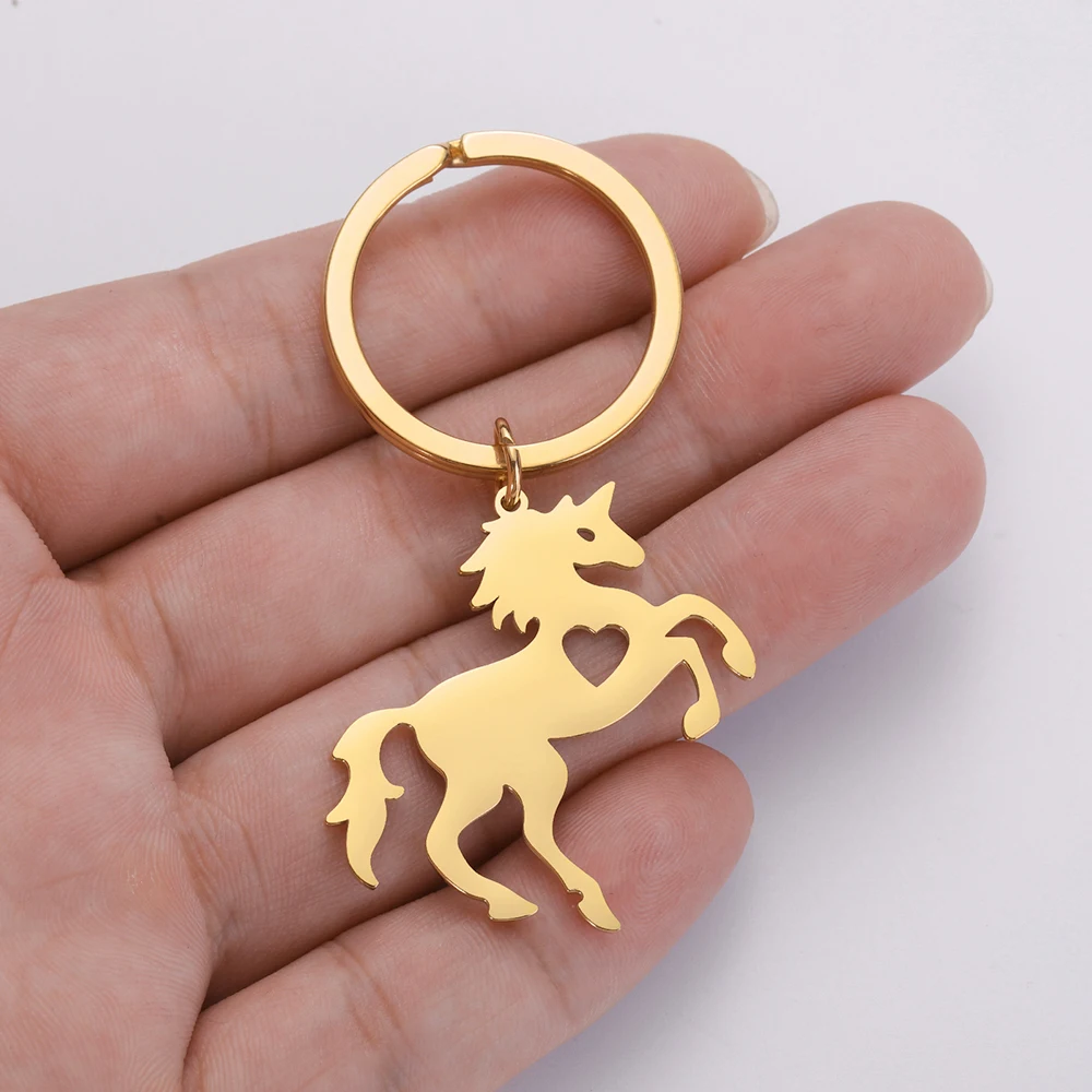 Dawapara Reitsport Pferd Schlüsselanhänger Triquetra Trinity Knoten Pferdekopf Tier Schlüsselanhänger Edelstahl Schmuck Geburtstag Jahrestag – Detail 7