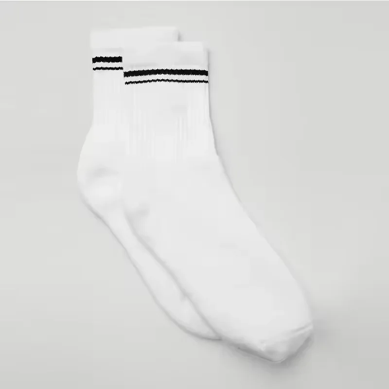 Sports Socks Yoga Instant Classic Unisex Half-Crew Throwback Sock Gravel Athletic Pure Cotton
