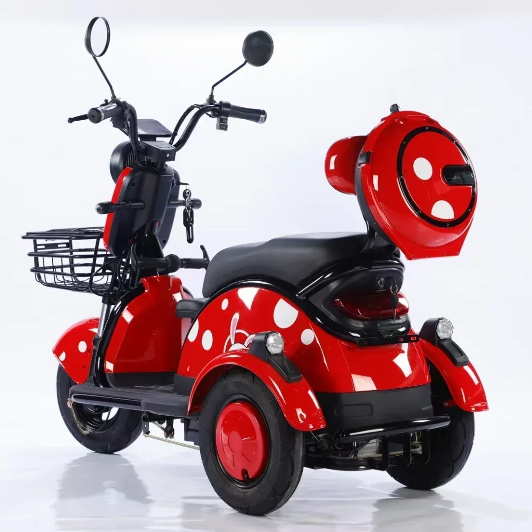 Mobility Electric 3 Wheel Red Disable Motorized Folding Tricycle