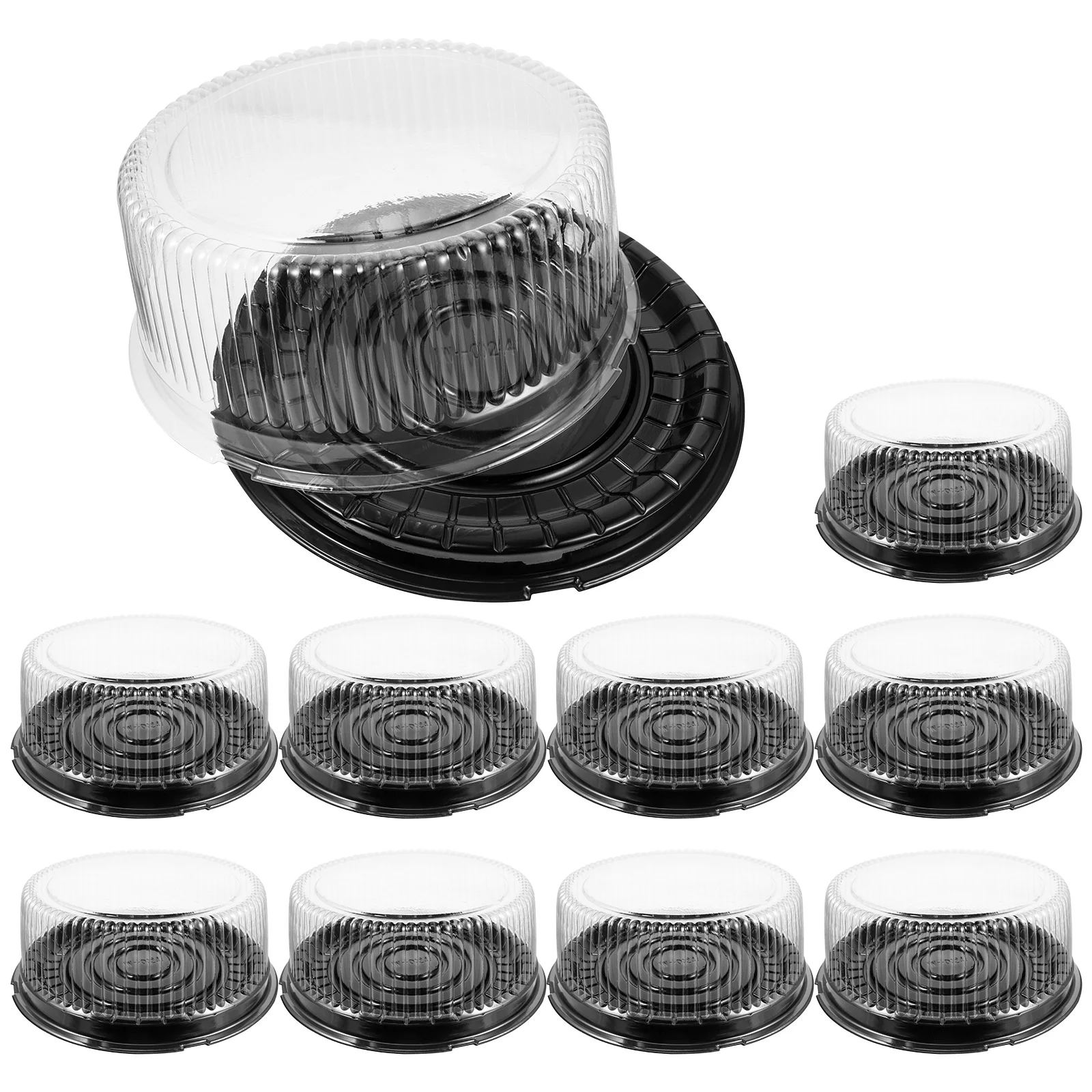 

10Pcs 4/6/8inch Clear Plastic Food Container Cake Containers Carriers Packaging Box With Lids Cake Keeper For Home Dessert