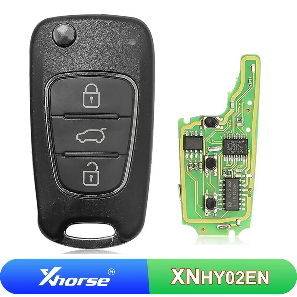 

5/10 шт. XNHY02EN Xhorse XN беспроводной дистанционный ключ VVDI Автомобильный ключ 3 кнопки Универсальный Флип Автомобильный ключ для Hyundai