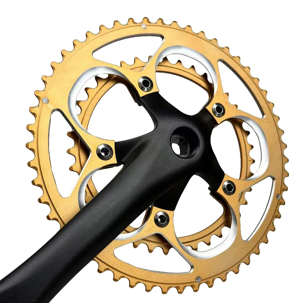 110BCD Rennrad Doppel Kettenblatt Disc 50T-34T 52T-36T 53T-39T Fahrrad Kurbelgarnitur 9S/10S/11S Geschwindigkeit für Sram Ultraleicht Kettenblatt – Detail 13