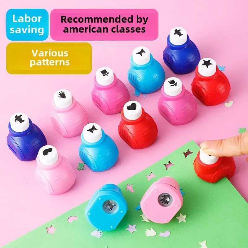 Mini Scrapbook Punches Handmade Cutter Card Craft Calico Printing DIY Flower Paper Craft Punch Hole Puncher Shape Paper Punch Hole Punching Tools Paper Craft Punch Circle Hole Punch Book Binding Supplies