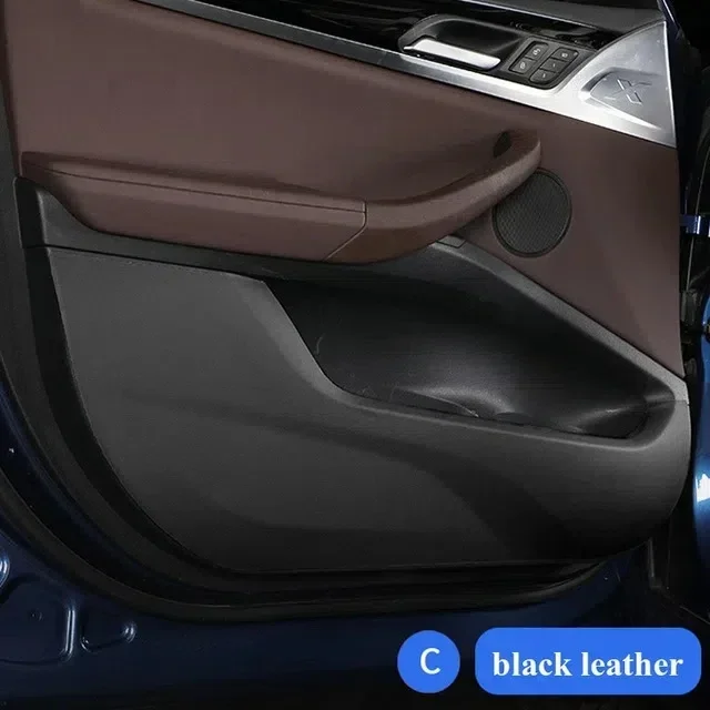 4PCS Für BMW X1 X3 X5 X6 X7 F48 F39 G01 G02 G05 F16 Leder Carbon Faser Aufkleber Tür anti Kick Abdeckung Schutz Matte – Detail 3