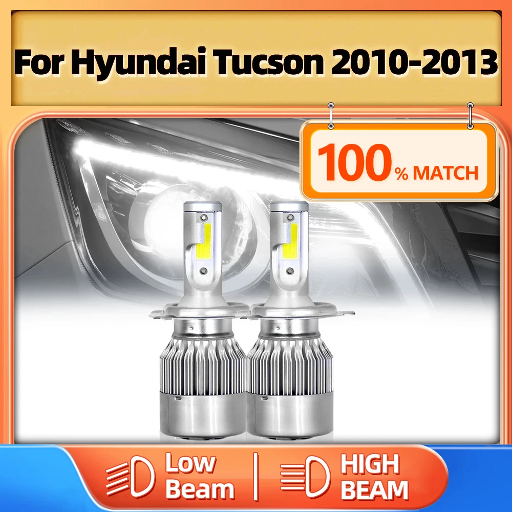

H4 Led Car Headlight Bulbs 120W 20000LM Auto Headlamp 12V 6000K White Car Light Bulbs For Hyundai Tucson 2010 2011 2012 2013